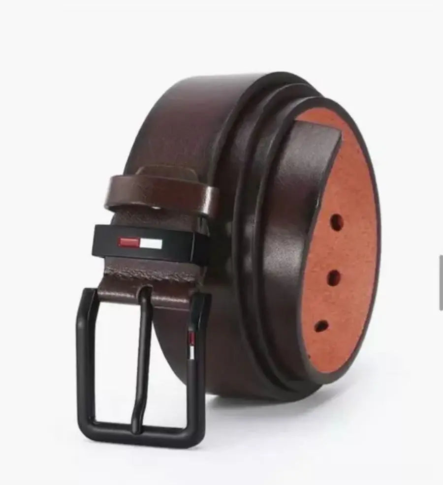 Men's PU Leather Alloy Pin Square Buckle Belt Business Leisure Belts 2025