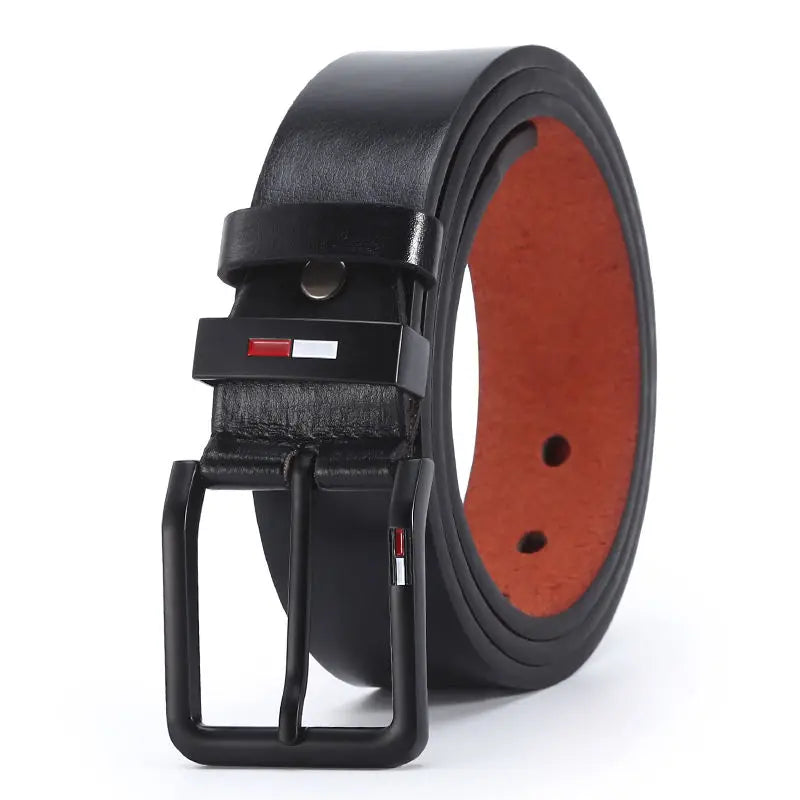 Men's PU Leather Alloy Pin Square Buckle Belt Business Leisure Belts 2025