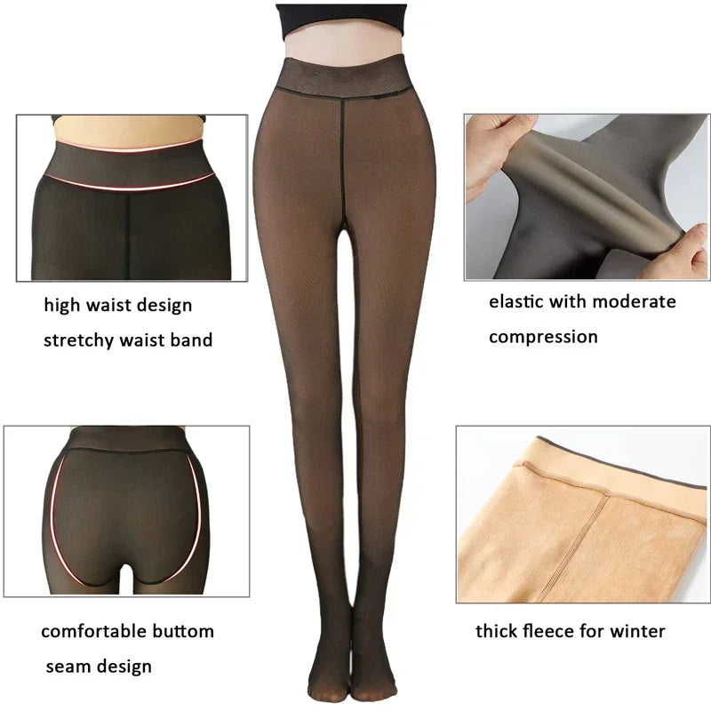 CozySkin™ Fleece-Lined Thermal Leggings – Winter Warm & Stylish