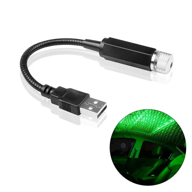 Mini LED Galaxy Projector β USB Star Night Light for Cars & Rooms
