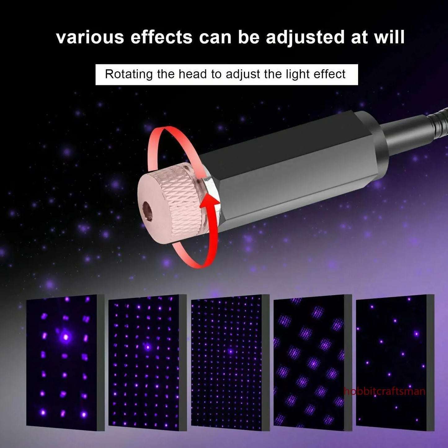 Mini LED Galaxy Projector β USB Star Night Light for Cars & Rooms