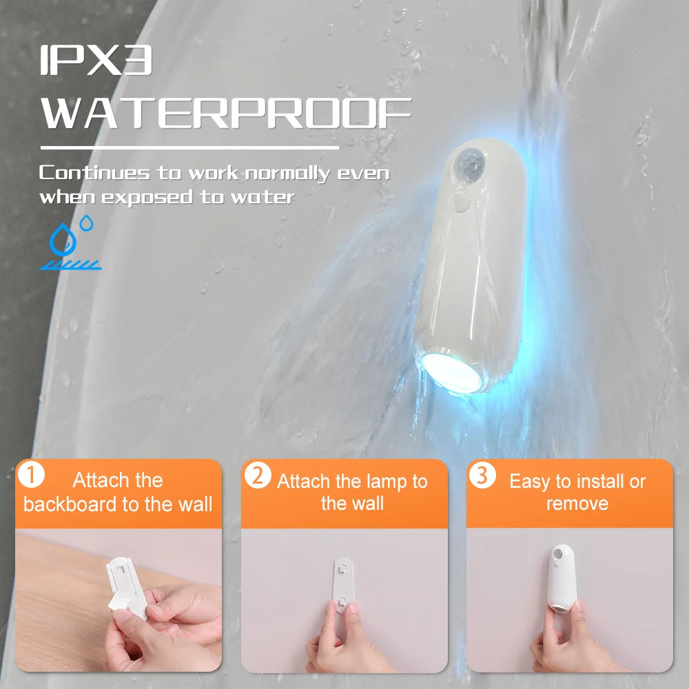 Rechargeable LED Toilet Night Light – Motion Sensor & 7 Color Changing