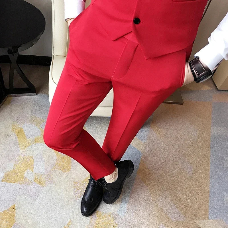 Men's Slim Fit Formal Suit Pants – Business, Wedding & Office Wear