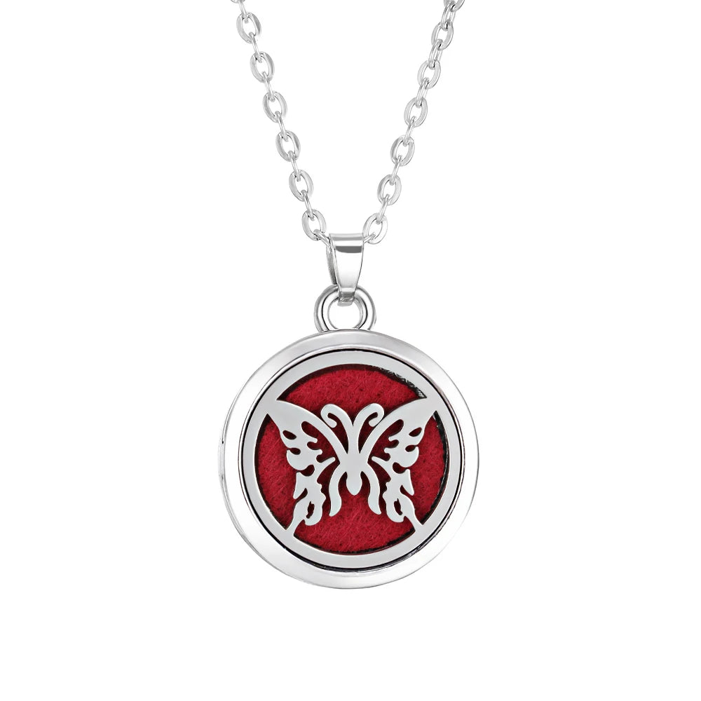 Tree of Life Aromatherapy Necklace - Essential Oil Diffuser Locket Pendant for Women - Aroma Jewelry Gift