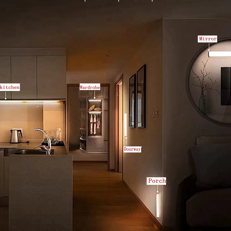 GlowStep™ Rechargeable Motion Sensor LED Light – Wireless Backlight for Cabinets, Stairs & More