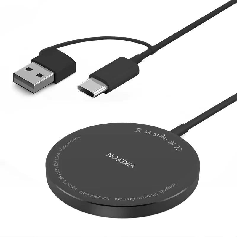 Magnetic Wireless Charger Pad – 100W Fast Charging Dock for iPhone (USB & Type-C Compatible)