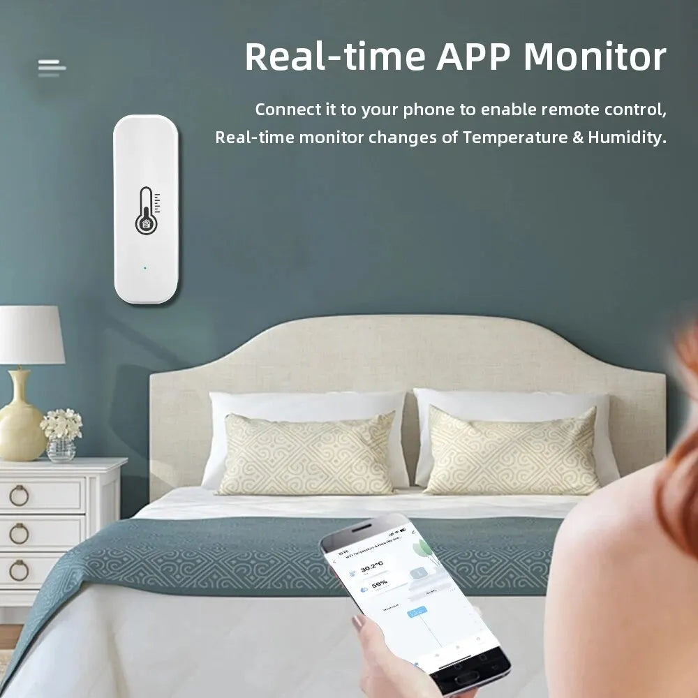 Smart Bluetooth Temperature & Humidity Sensor – Tuya App Compatible