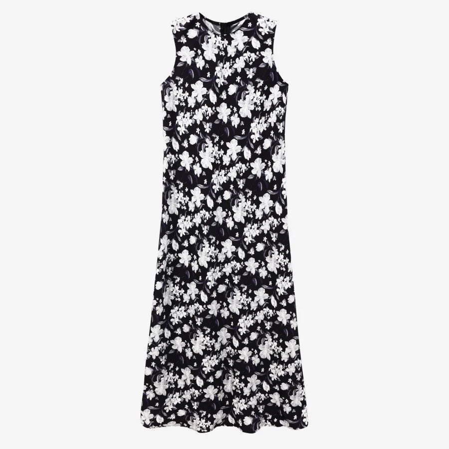 Elegant Satin Maxi Dress with Matching Knitted Top – 2-Piece Spring Summer Outfit for Women 2025