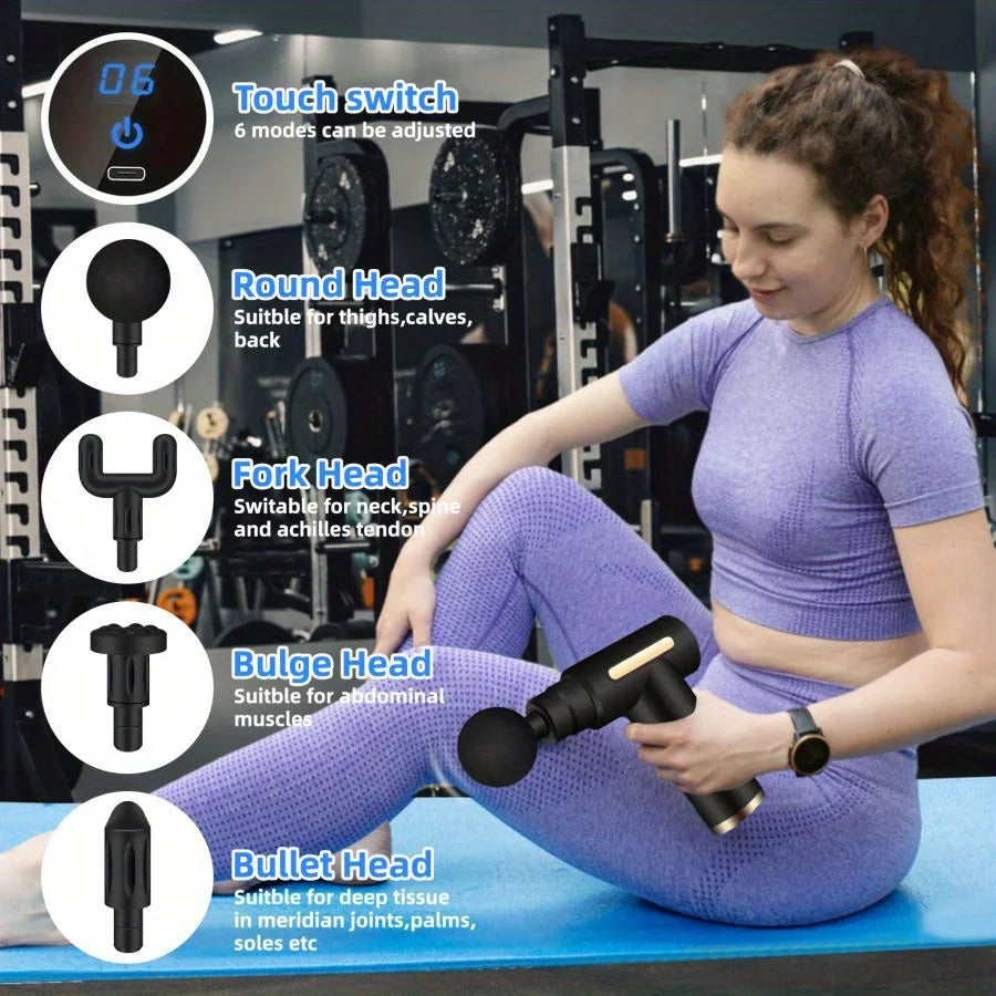 Portable Mini Massage Gun – Handheld Deep Tissue Muscle Massager for Pain Relief & Recovery