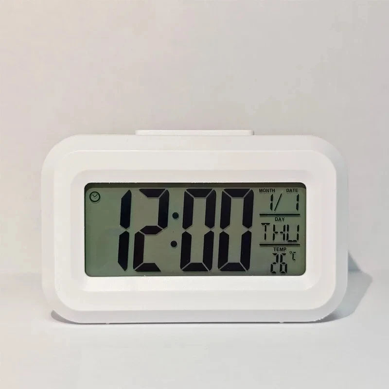 LED Digital Alarm Clock with Backlight & Snooze – Modern Desktop Display