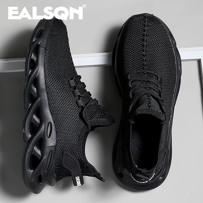 Men's Breathable Running Sneakers – Lightweight Mesh Jogging & Casual Sports Shoes with Shock Absorption