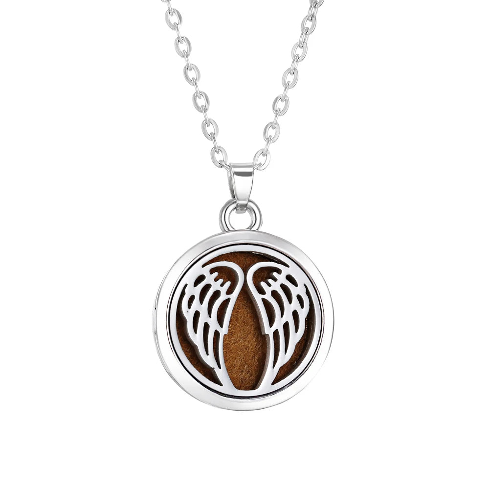 Tree of Life Aromatherapy Necklace - Essential Oil Diffuser Locket Pendant for Women - Aroma Jewelry Gift