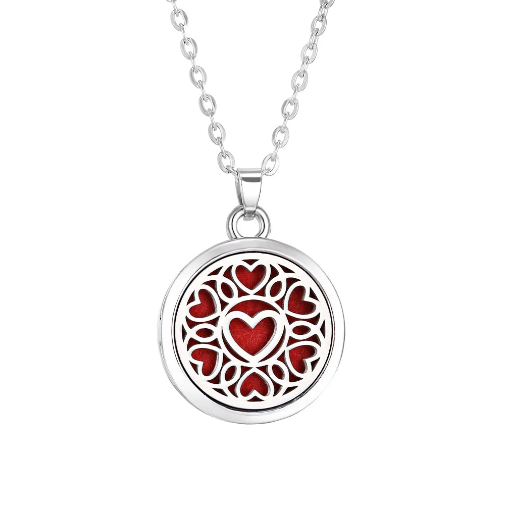 Tree of Life Aromatherapy Necklace - Essential Oil Diffuser Locket Pendant for Women - Aroma Jewelry Gift
