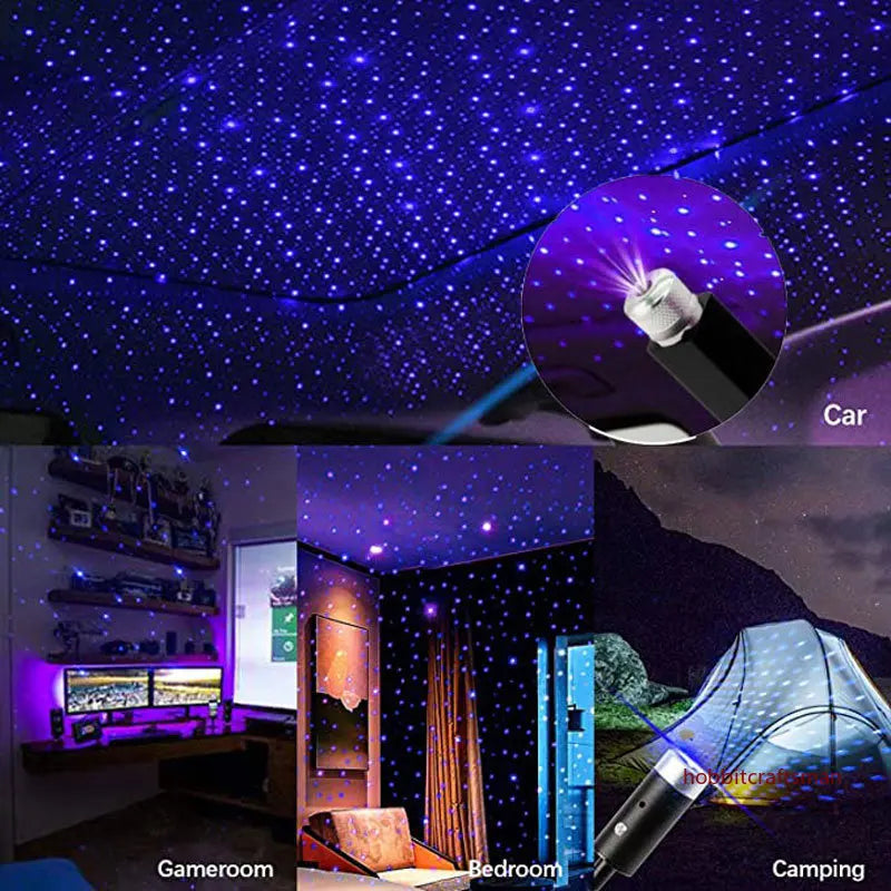 Mini LED Galaxy Projector β USB Star Night Light for Cars & Rooms