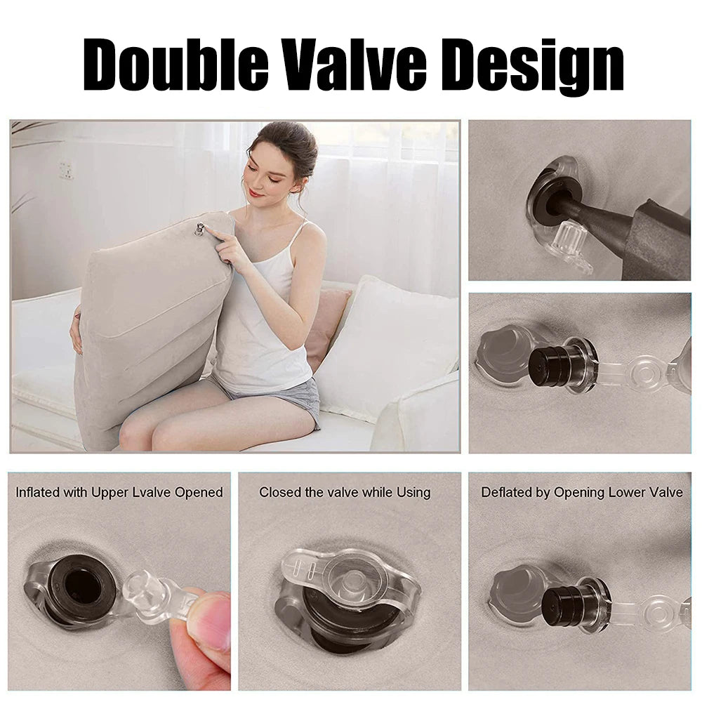 Inflatable PVC Leg Pillow – Portable Wedge Cushion for Knee and Foot Elevation