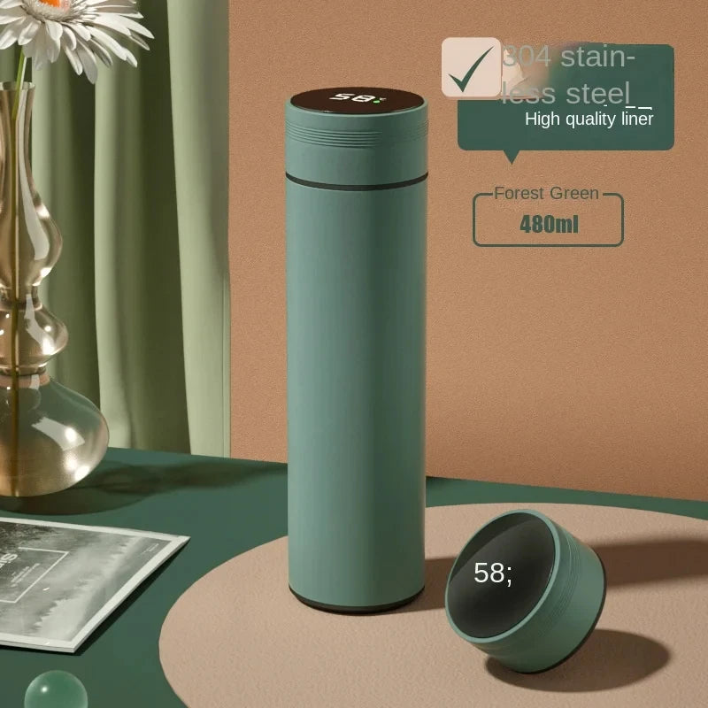 500ml Smart Thermos Bottle β Digital Temperature Display, 304 Stainless Steel, Long-Lasting Heat & Cold Retention