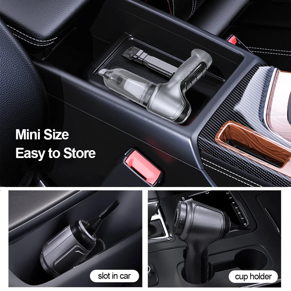 95000PA Portable Wireless Car Vacuum Cleaner – Strong Suction Handheld Vacuum & Blower for Car & Home