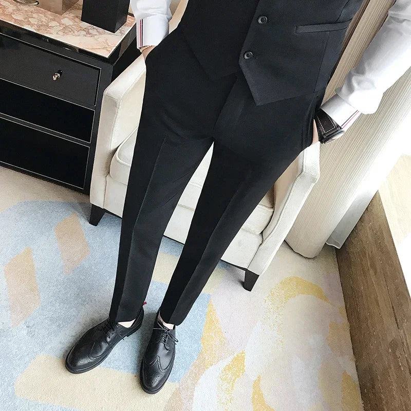 Men's Slim Fit Formal Suit Pants – Business, Wedding & Office Wear