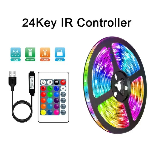 Smart RGB LED Strip Lights β App Controlled & USB Powered for Room, TV, & Decor Vibes