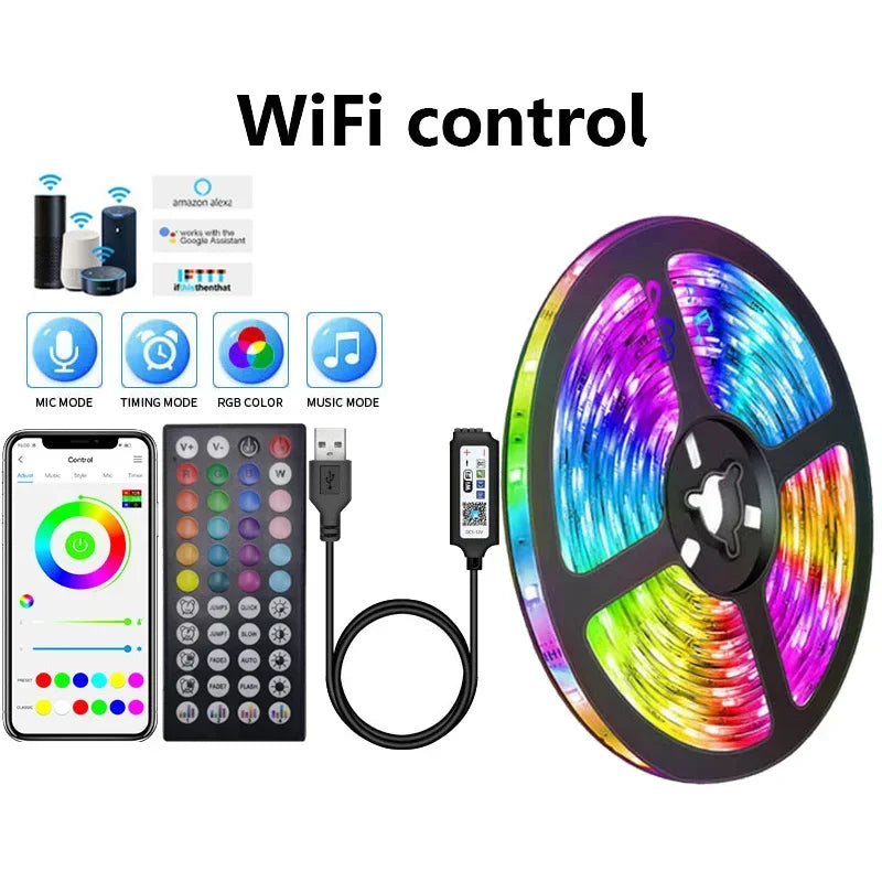 Smart RGB LED Strip Lights β App Controlled & USB Powered for Room, TV, & Decor Vibes