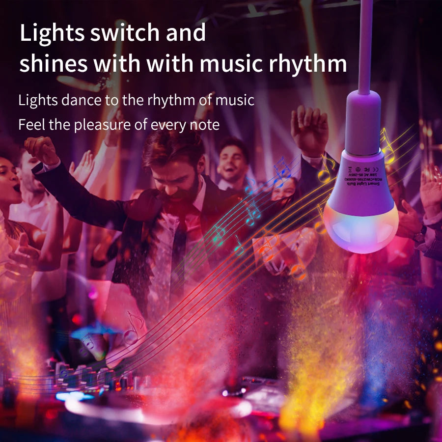 Smart RGB LED Light Bulb – App Controlled, Color-Changing & WiFi Compatible