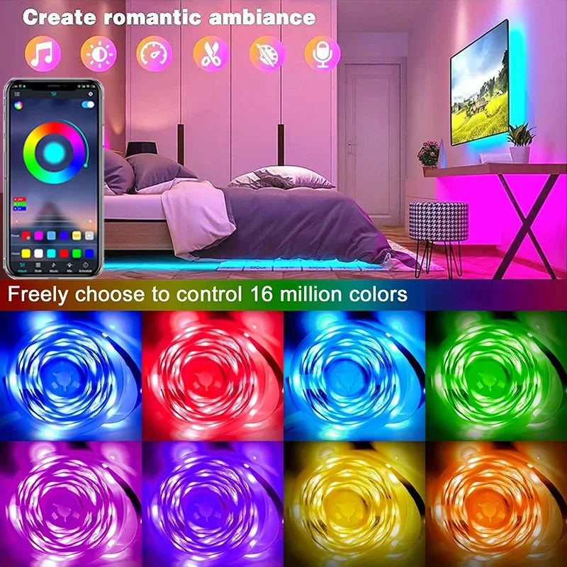 Smart RGB LED Strip Lights β App Controlled & USB Powered for Room, TV, & Decor Vibes