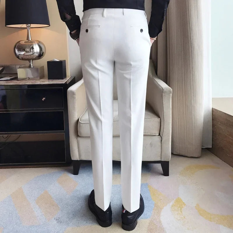 Men's Slim Fit Formal Suit Pants – Business, Wedding & Office Wear