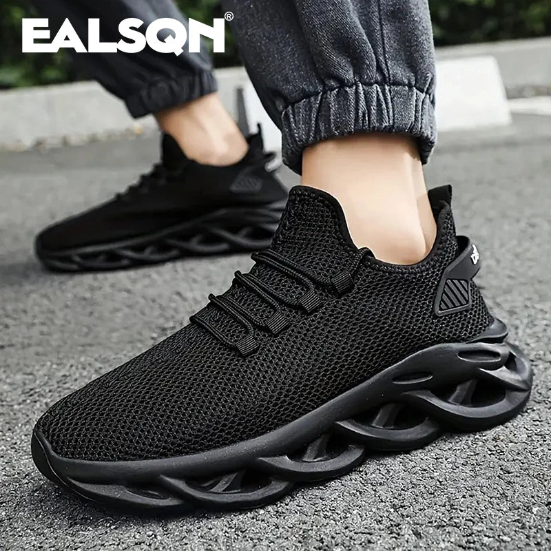 Men's Breathable Running Sneakers – Lightweight Mesh Jogging & Casual Sports Shoes with Shock Absorption
