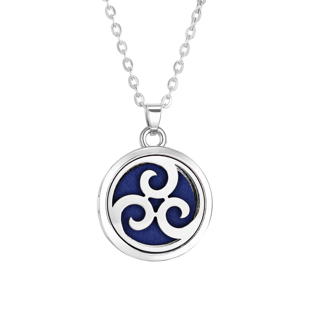 Tree of Life Aromatherapy Necklace - Essential Oil Diffuser Locket Pendant for Women - Aroma Jewelry Gift