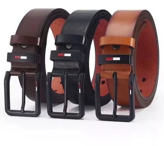 Men's PU Leather Alloy Pin Square Buckle Belt Business Leisure Belts 2025