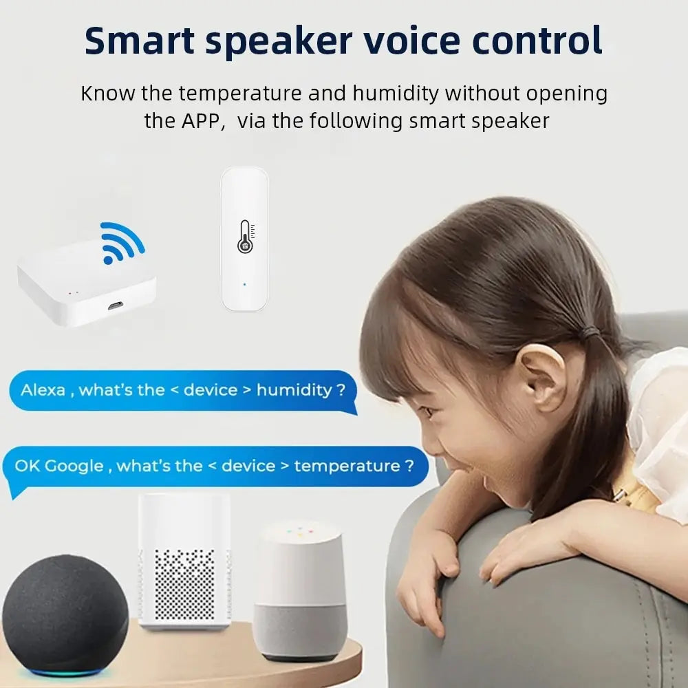 Smart Bluetooth Temperature & Humidity Sensor – Tuya App Compatible