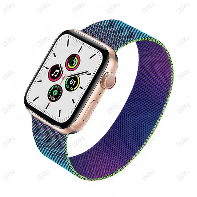 Milanese Loop for Apple Watch Band - Compatible with 38mm, 40mm, 41mm, 42mm, 44mm, 45mm, 49mm, Series 9, 8, 7, 6, SE, 5, 4, 3, Ultra 2 - Pride Bracelet