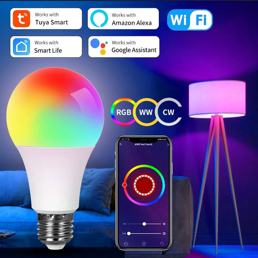 Smart RGB LED Light Bulb – App Controlled, Color-Changing & WiFi Compatible