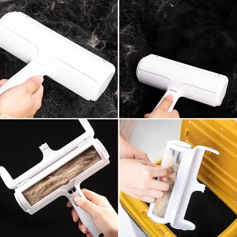 One-Hand Pet Hair Remover Roller – Self-Cleaning Lint Roller for Dogs & Cats