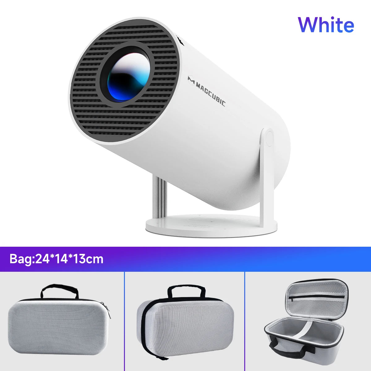 Magcubic HY300 Pro Smart Mini Projector – 4K Support, Android 11, Dual WiFi, 180° Rotation, Portable Home Cinema