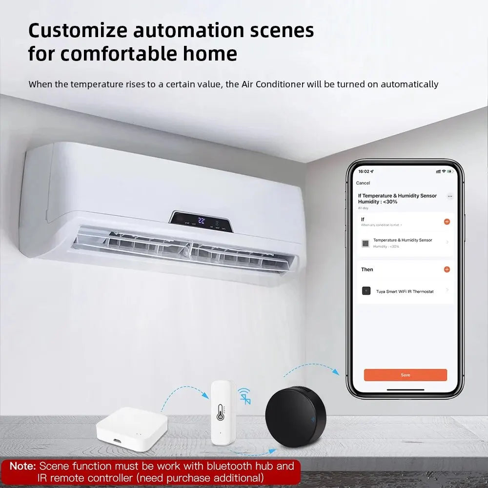 Smart Bluetooth Temperature & Humidity Sensor – Tuya App Compatible