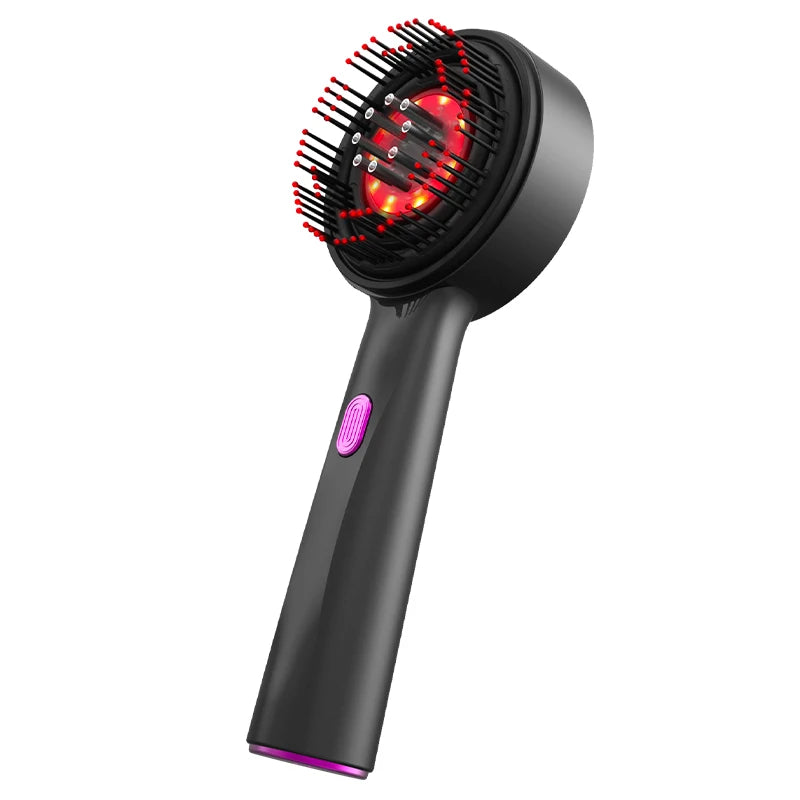 Red Light Scalp Massager Comb – Electric Hair Growth Brush with Vibration & Oil Applicator
