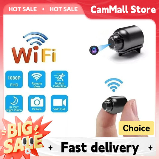 X5 Mini HD 1080P WiFi Camera – Compact Smart Security Cam with Loop Recording for Home & Outdoor Use