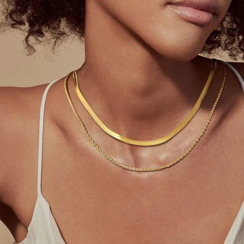 Minimalist Stainless Steel Cross Necklace – Gold Pendant for Men & Women