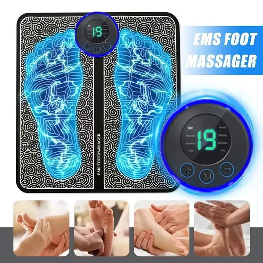 EMS Foot Massager Mat – Rechargeable Electric Foot Relaxation Pads for Muscle Relief & Stress Relief
