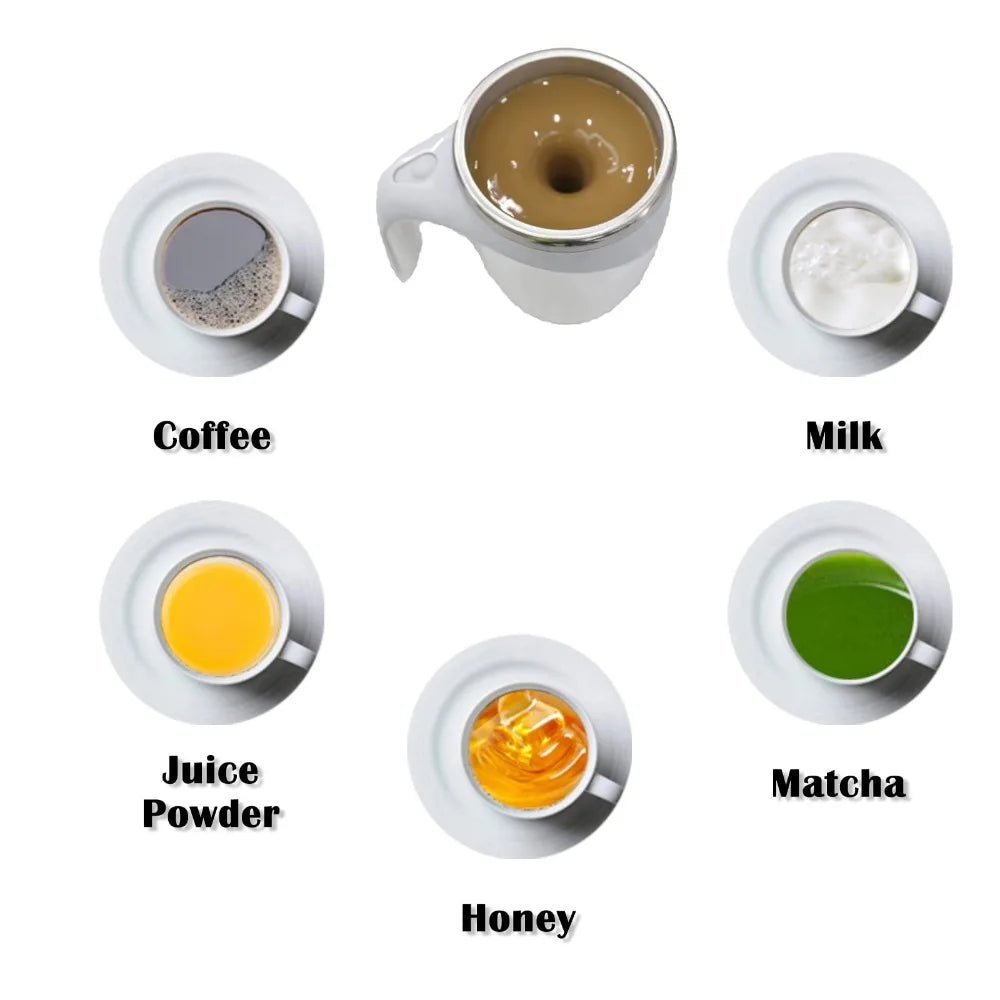 Self-Stirring Magnetic Coffee Mug – 12oz Auto-Mixing Cup for Home, Office & Travel