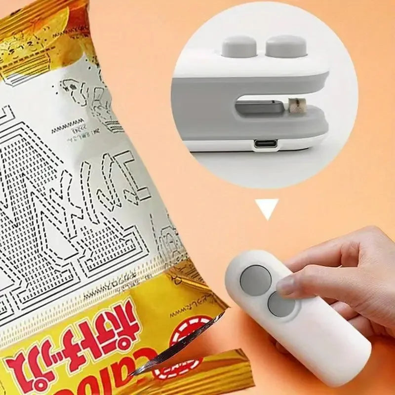 2-in-1 Mini Heat Sealer – Rechargeable Bag Sealer & Cutter for Snacks