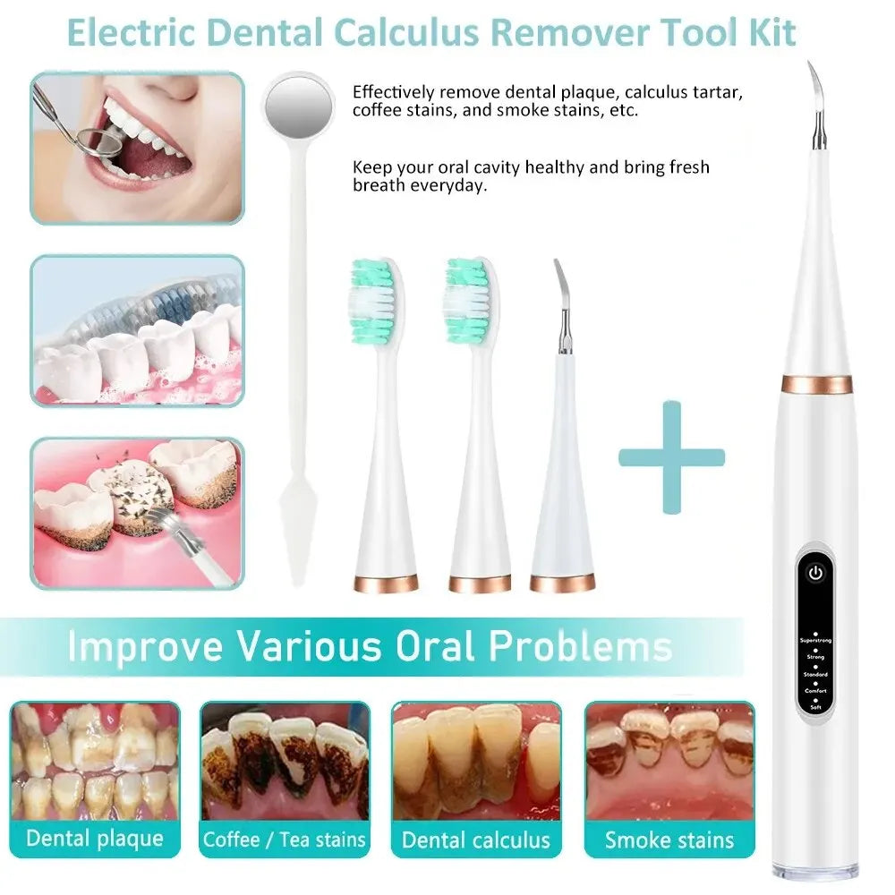 Sonic Electric Tooth Cleaner – Teeth Whitening & Tartar Remover Kit