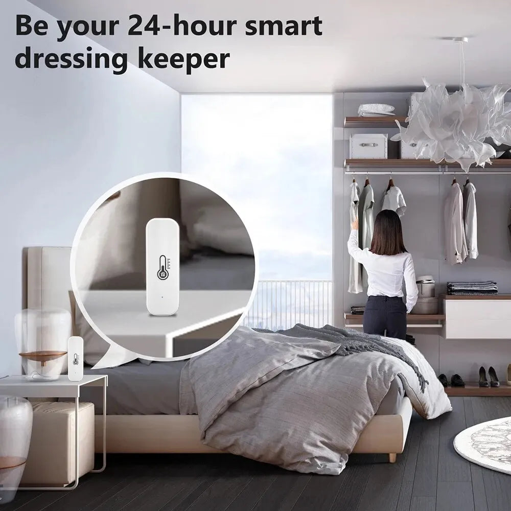 Smart Bluetooth Temperature & Humidity Sensor – Tuya App Compatible