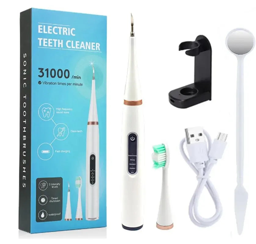 Sonic Electric Tooth Cleaner – Teeth Whitening & Tartar Remover Kit