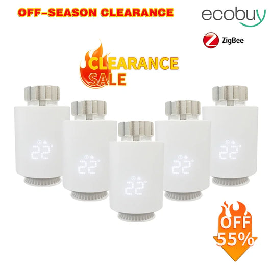 Tuya Smart ZigBee 3.0 Thermostatic Radiator Valve – Temperature Controller for Alexa & Google Home