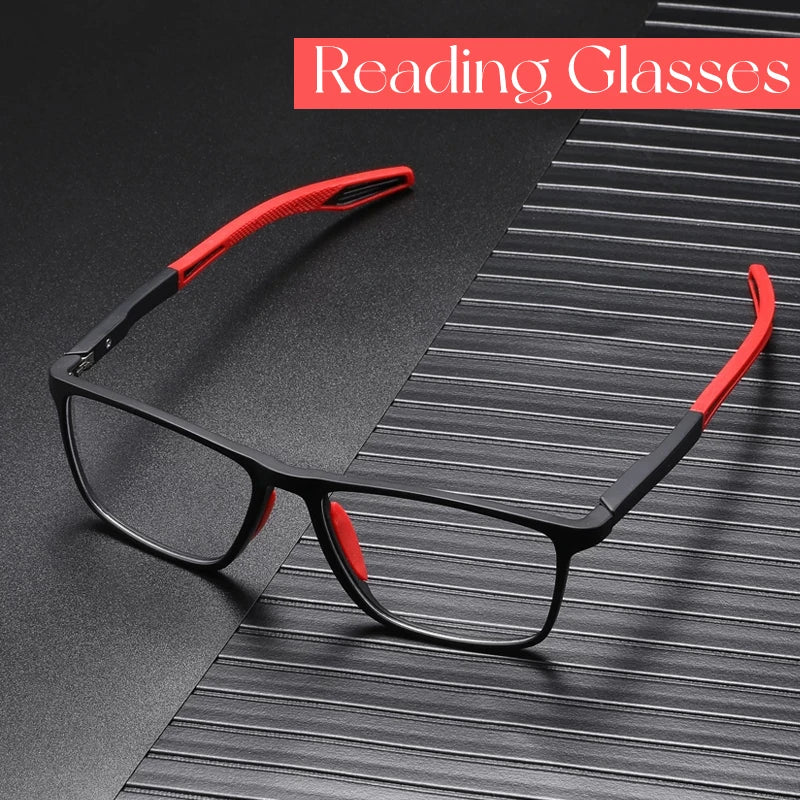 Ultra-Light Anti-Blue Light Reading Glasses for Men & Women – TR90 Sport Design, Up to +4.0 Diopters