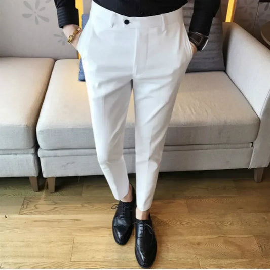 Men's Slim Fit Formal Suit Pants – Business, Wedding & Office Wear