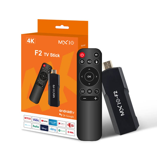 Android 2024 TV Stick - 1GB RAM, 8GB Storage, 4K Support - MX10 F2 TV Box, EU Android Streaming Stick