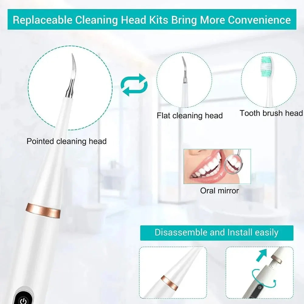 Sonic Electric Tooth Cleaner – Teeth Whitening & Tartar Remover Kit